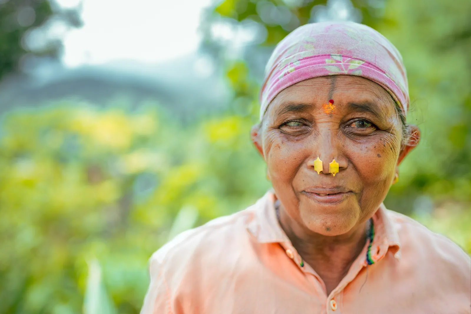 A farmer in her field